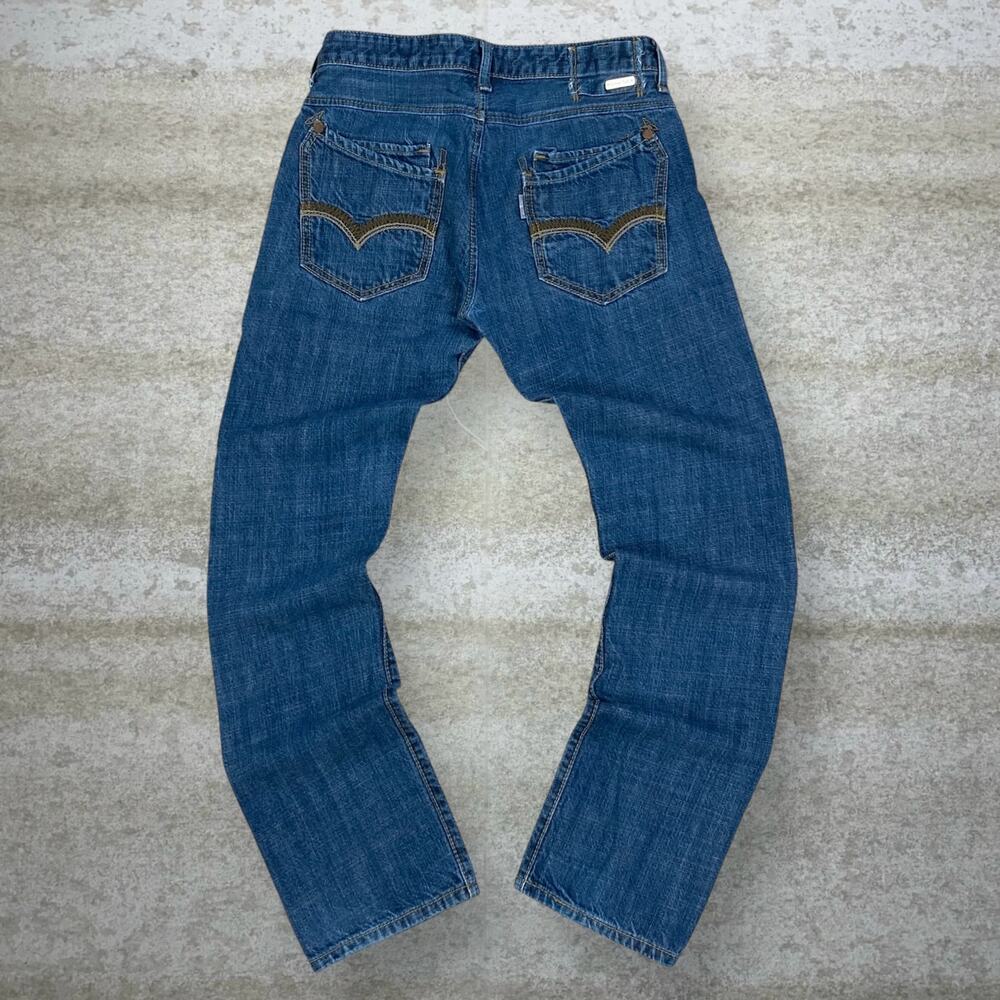 Vintage Y2K Levis Jeans 32x32 Slim Straight Leg Medium Wash Silver Tab Cotton